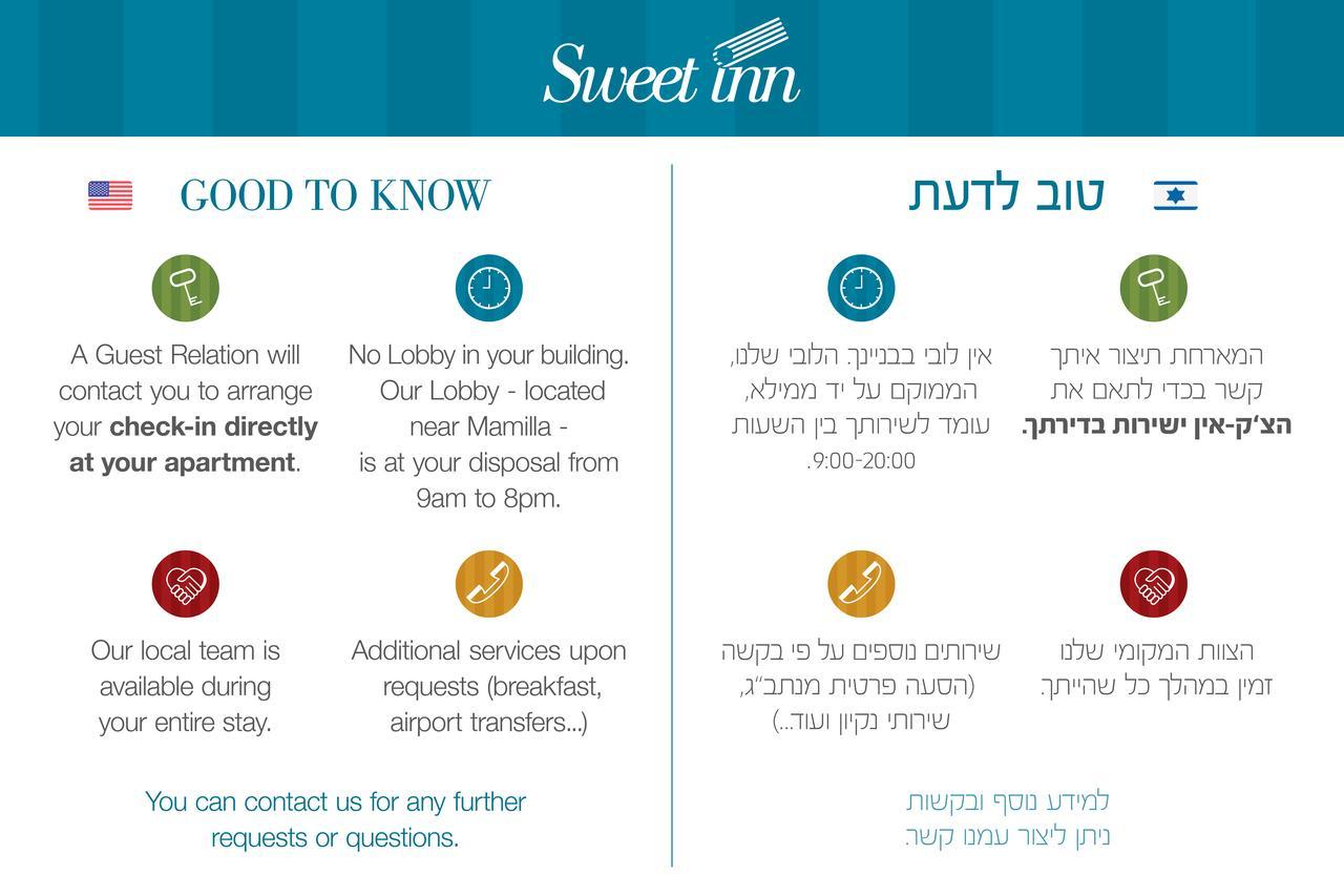 Sweet Inn Apartments - Amatsya Street Jerusalén Exterior foto